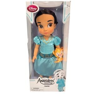 JASMINE ALADDIN Disney Store Animators Collection Doll Rajah Plush NIB READ 16"